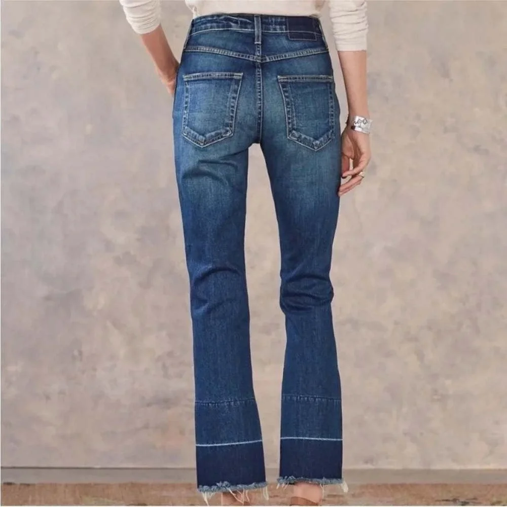 AMO Jeans Belle Released Raw Hem 5 Pocket Size 28